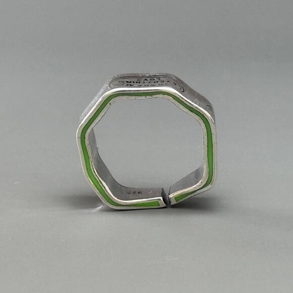 925 Sterling Silver Adjustable Ring – Size 8 Open Band, Minimalist Design - Picture 2 of 5